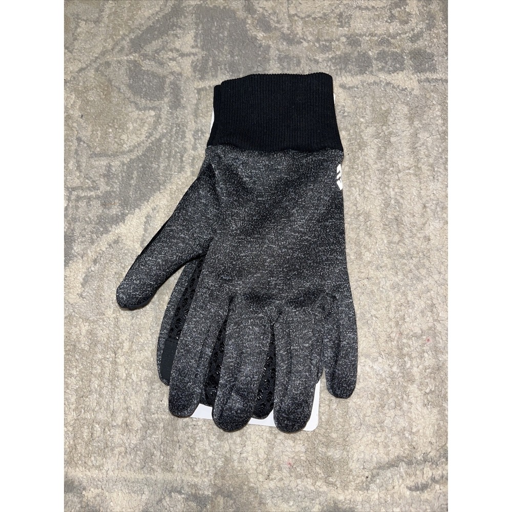 New Free Country Men's Lightweight Touchscreen Gray Black Gloves Sz Medium/large
